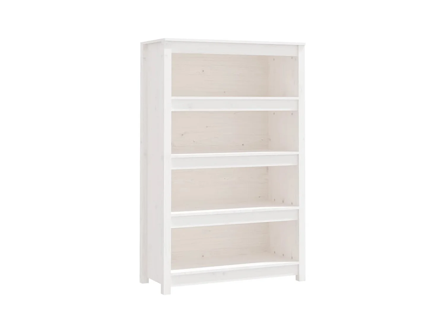 Laurens  Bibliothèque Blanc 80x35x126 cm Bois de pin massif