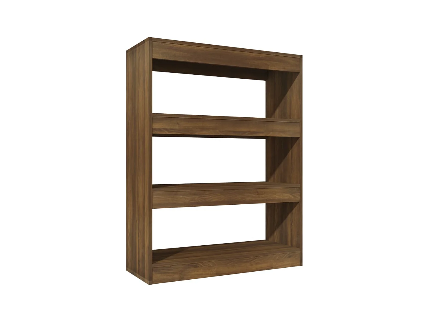 Qerlin  Estantería madera contrachapada marrón roble 80x30x103 cm