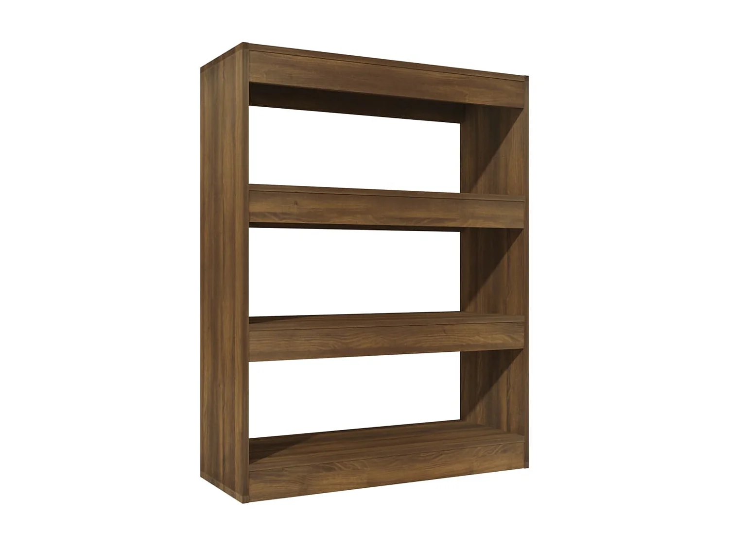 Qerlin  Bibliothèque/Séparateur de pièce chêne marron bois d'ingénierie