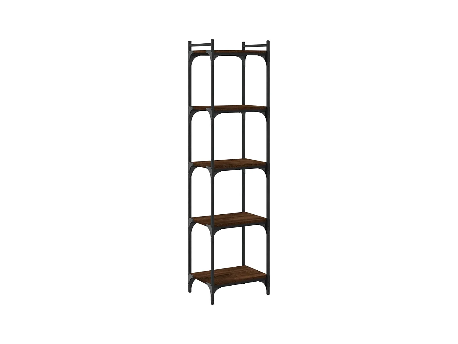 Lars  Bibliothèque 5 niveaux chêne marron 40x30x154cm bois ingénierie