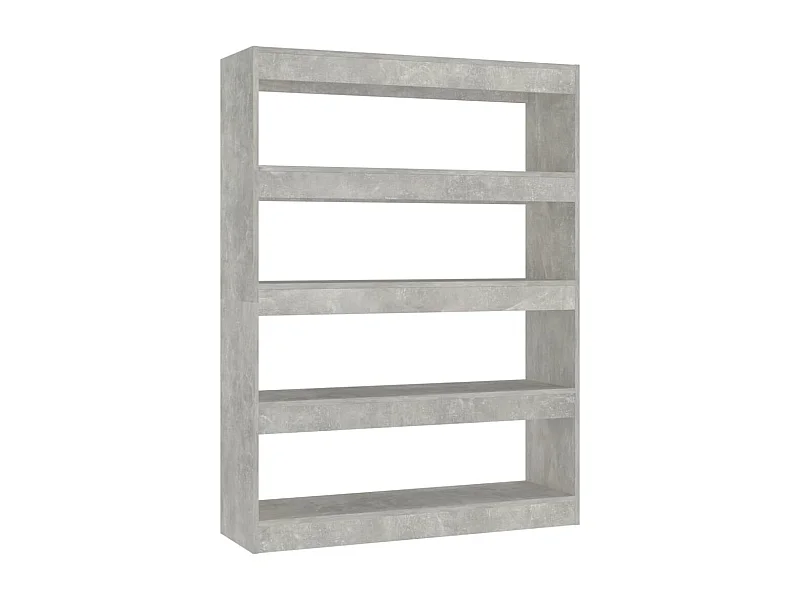 Gyrella  Bibliothèque/Séparateur de pièce Gris béton 100x30x135 cm