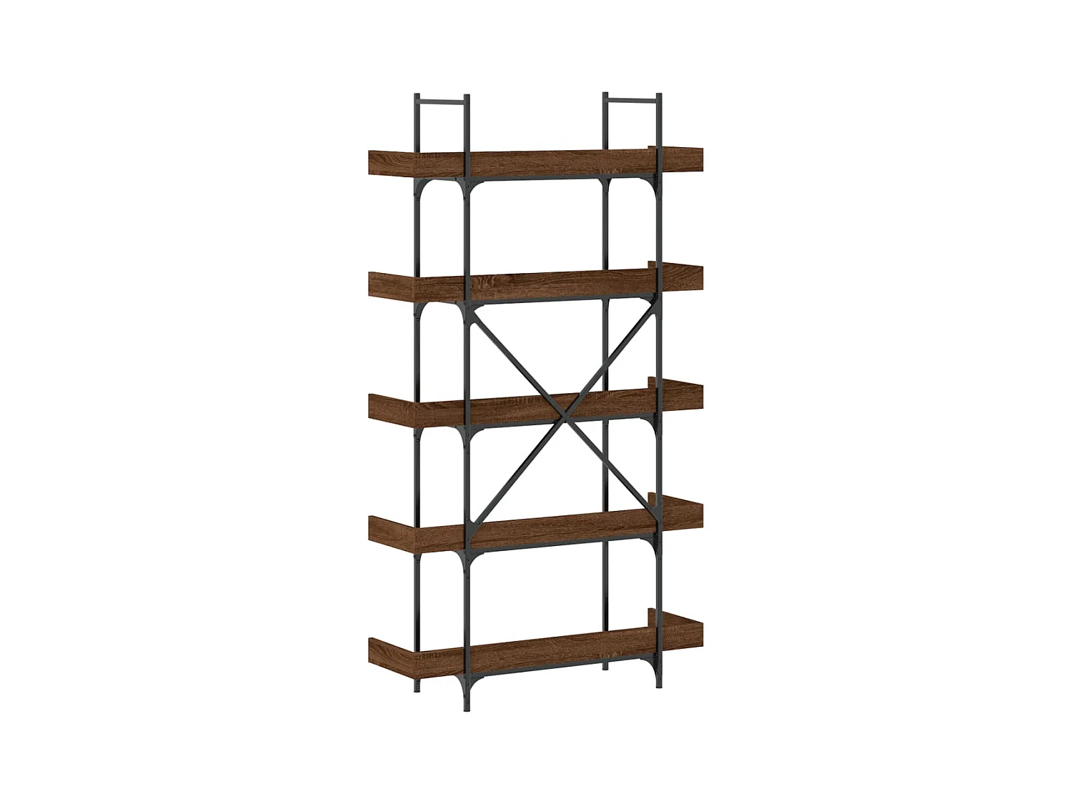 Vero Beach  Bibliothèque 5 niveaux chêne marron 100x33x180,5 cm