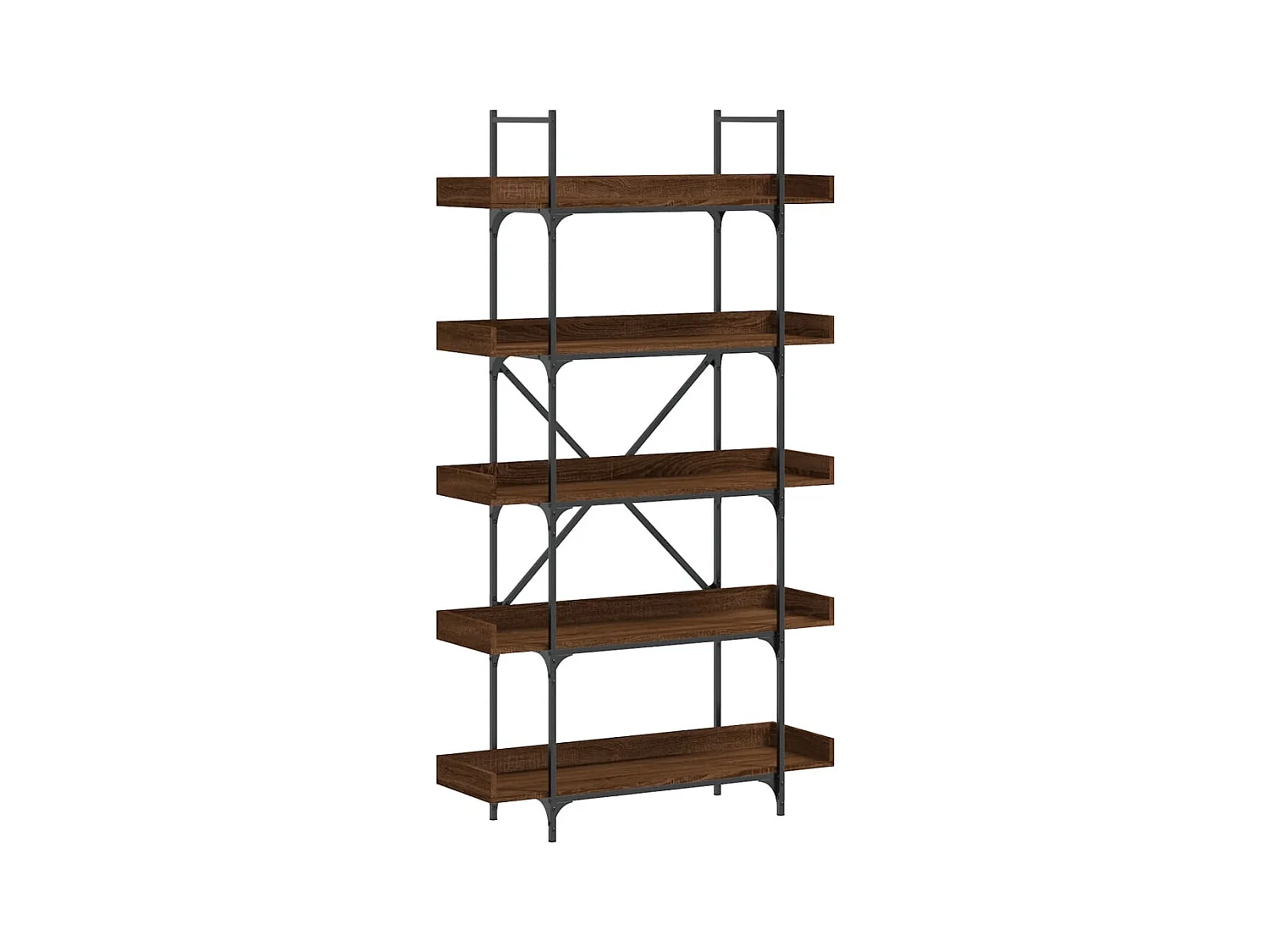 Vero Beach  Bibliothèque 5 niveaux chêne marron 100x33x180,5 cm