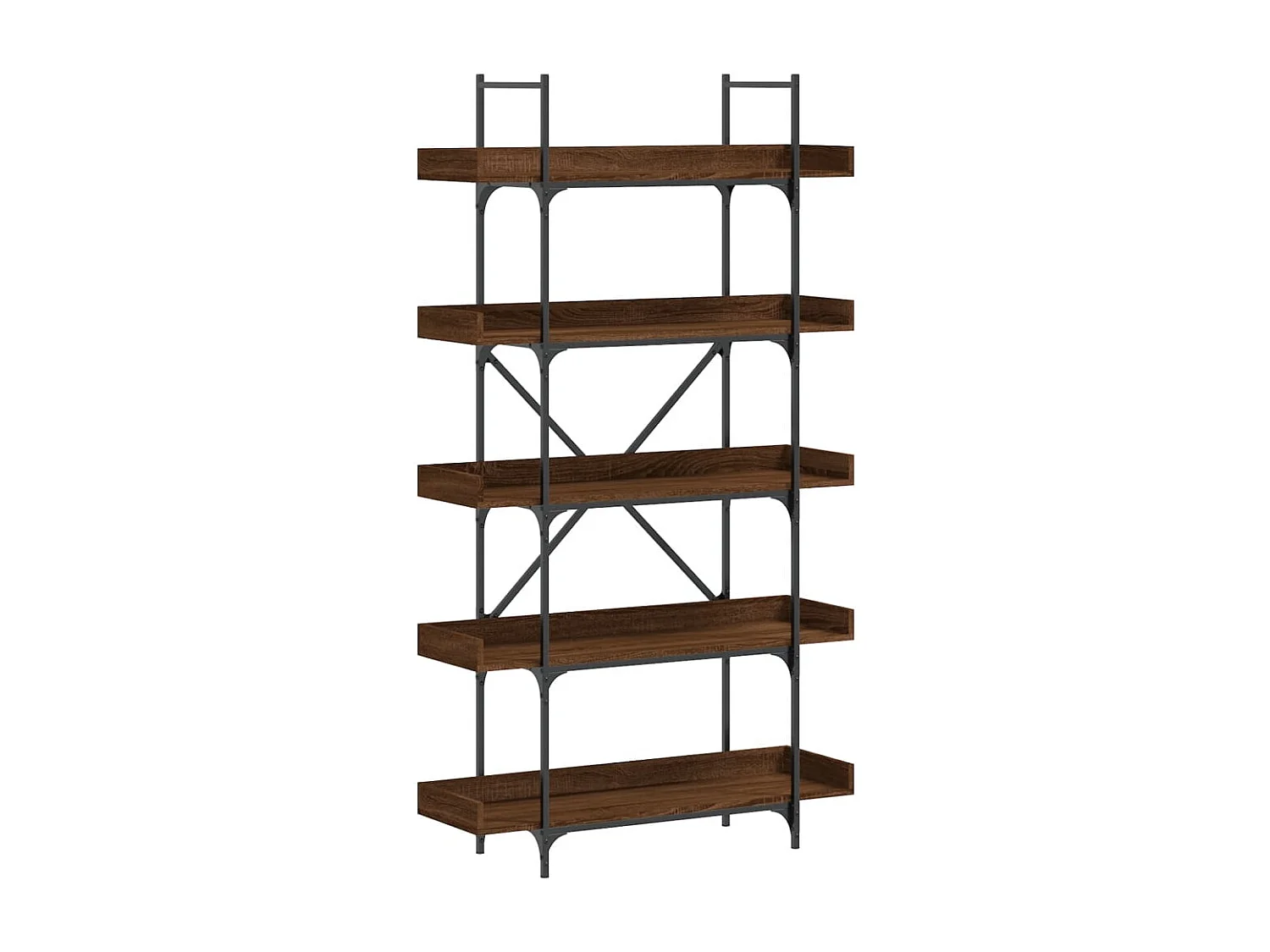 Vero Beach  Bibliothèque 5 niveaux chêne marron 100x33x180,5 cm