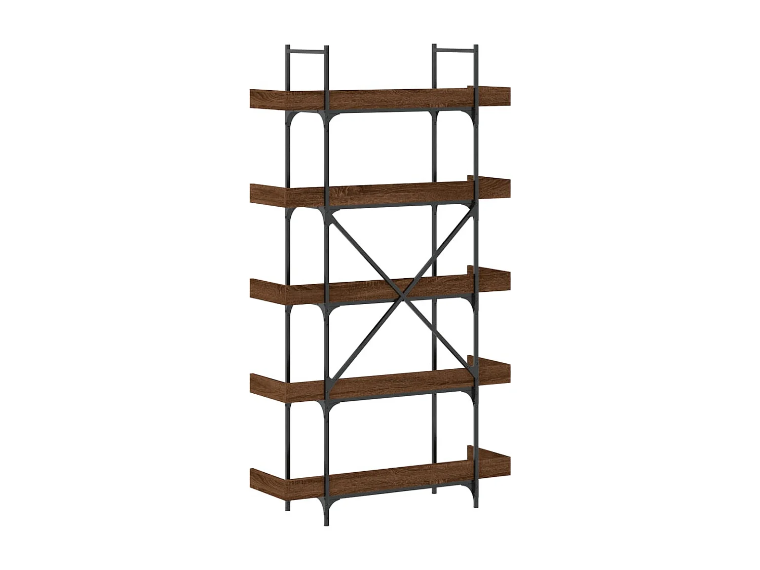 Vero Beach  Bibliothèque 5 niveaux chêne marron 100x33x180,5 cm