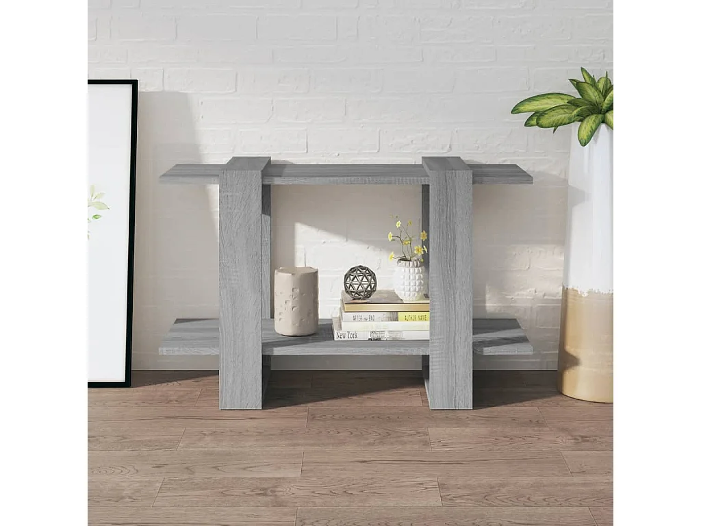 Wylorn  Bibliothèque/Séparateur de pièce Sonoma gris 80x30x51 cm