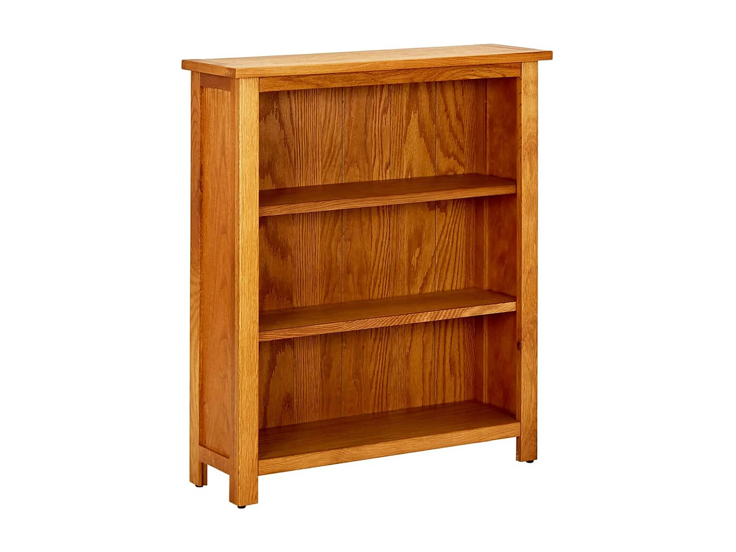 Poyraz  Bibliothèque à 3 étagères 70 x 22,5 x 82cm Bois de chêne massif