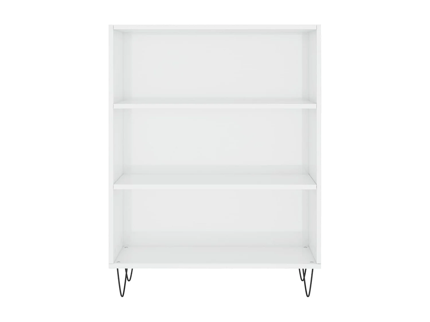 Den Bosch  Bibliothèque blanc brillant 69,5x32,5x90 cm bois d'ingénierie