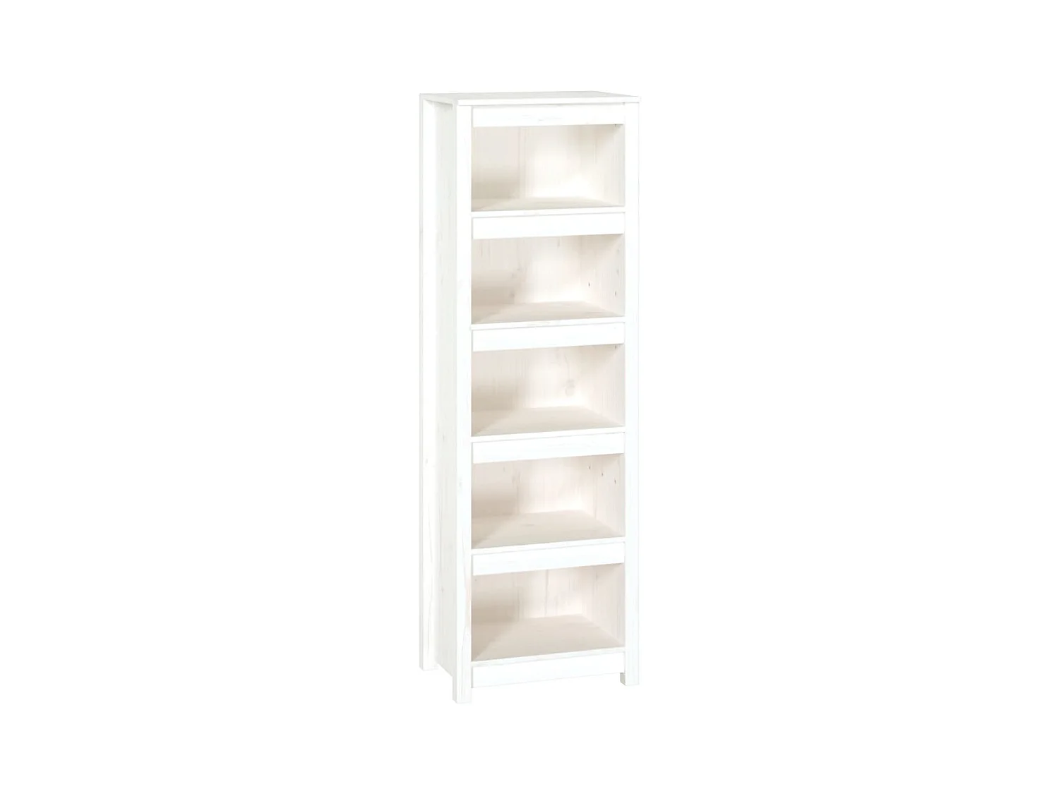 Laurens  Boekenkast 50x35x154 cm massief grenenhout wit