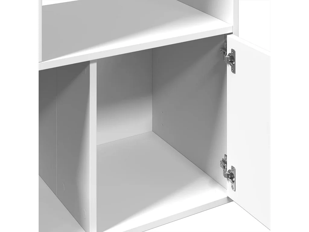 Allentown  Bibliothèque blanc 70x36x189 cm bois d'ingénierie