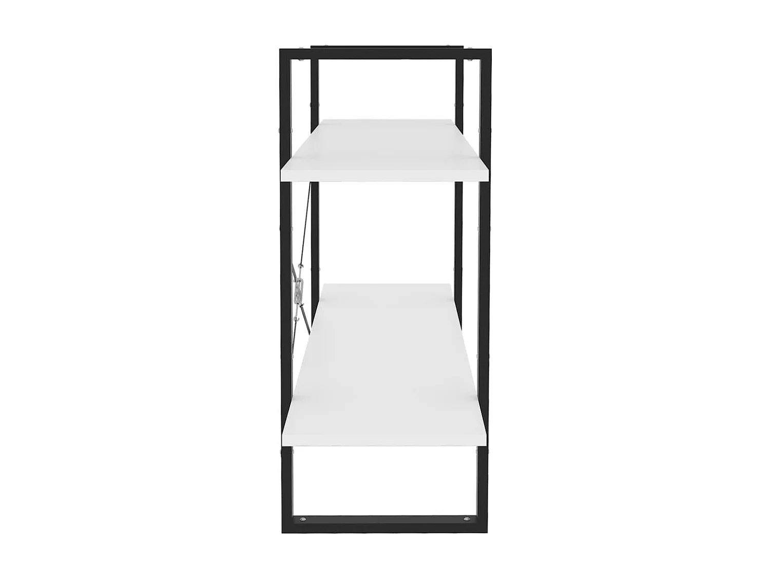 Gitana  Bibliothèque à 2 niveaux blanc 100x30x70 cm bois d'ingénierie