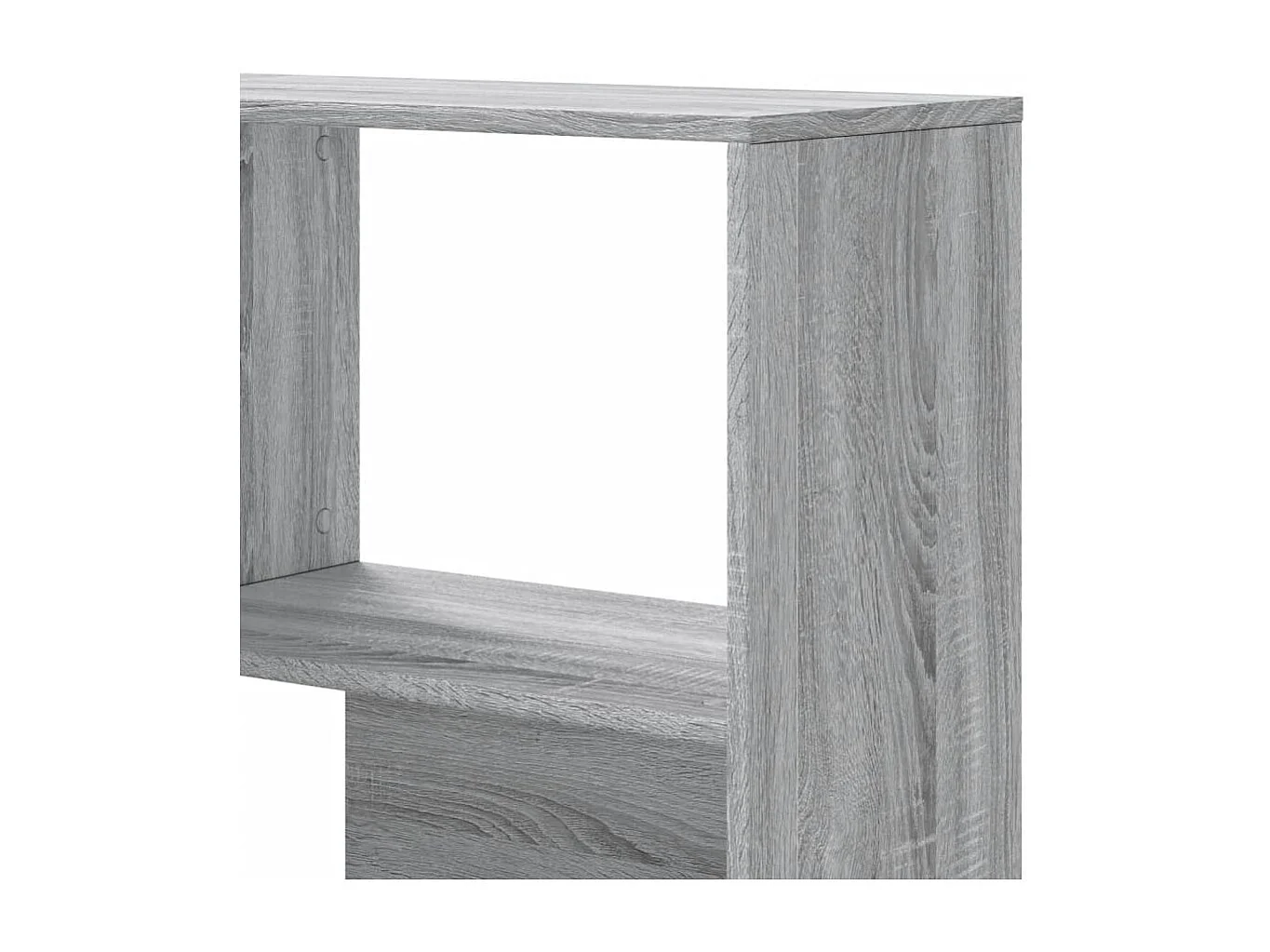 Damir  Bibliothèque d'angle à 4 niveaux sonoma gris bois d'ingénierie