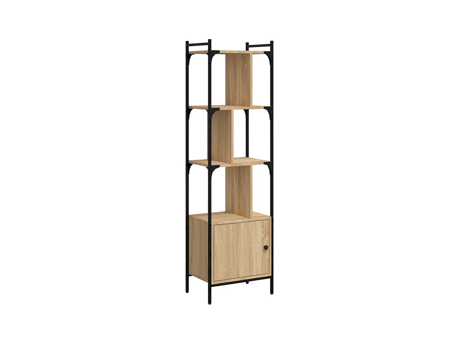 Vilan  Estantería con puerta madera roble Sonoma 44,5x30x154,5 cm