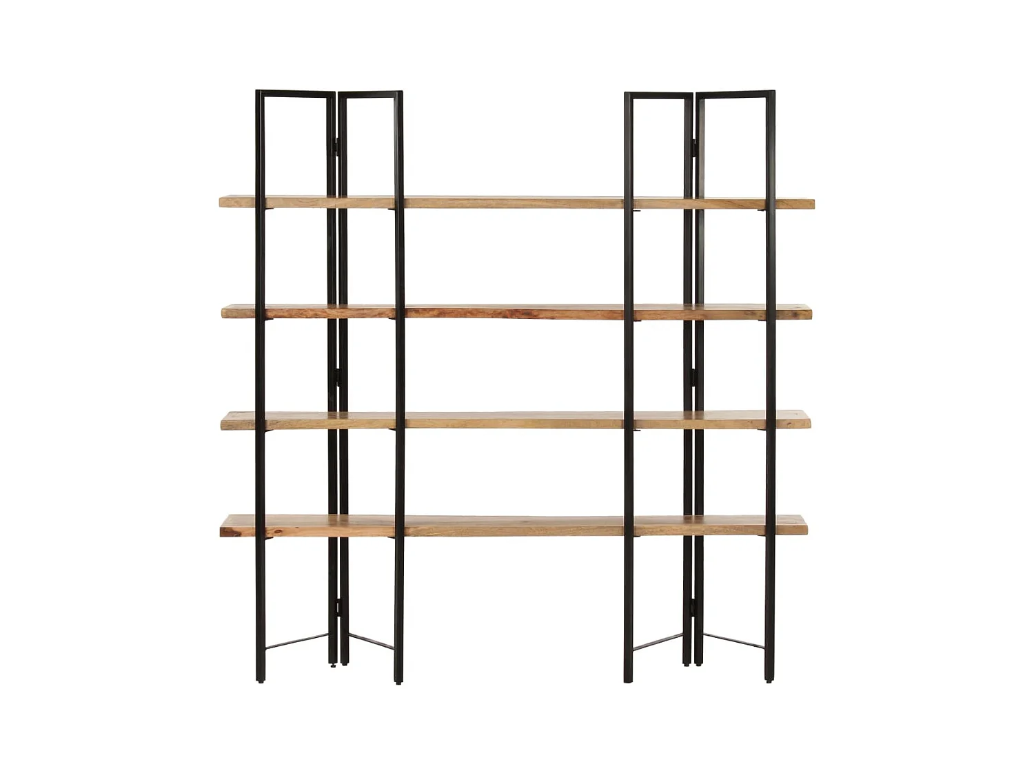 Umdir  Estantería de 4 niveles madera maciza de mango 160x35x160 cm