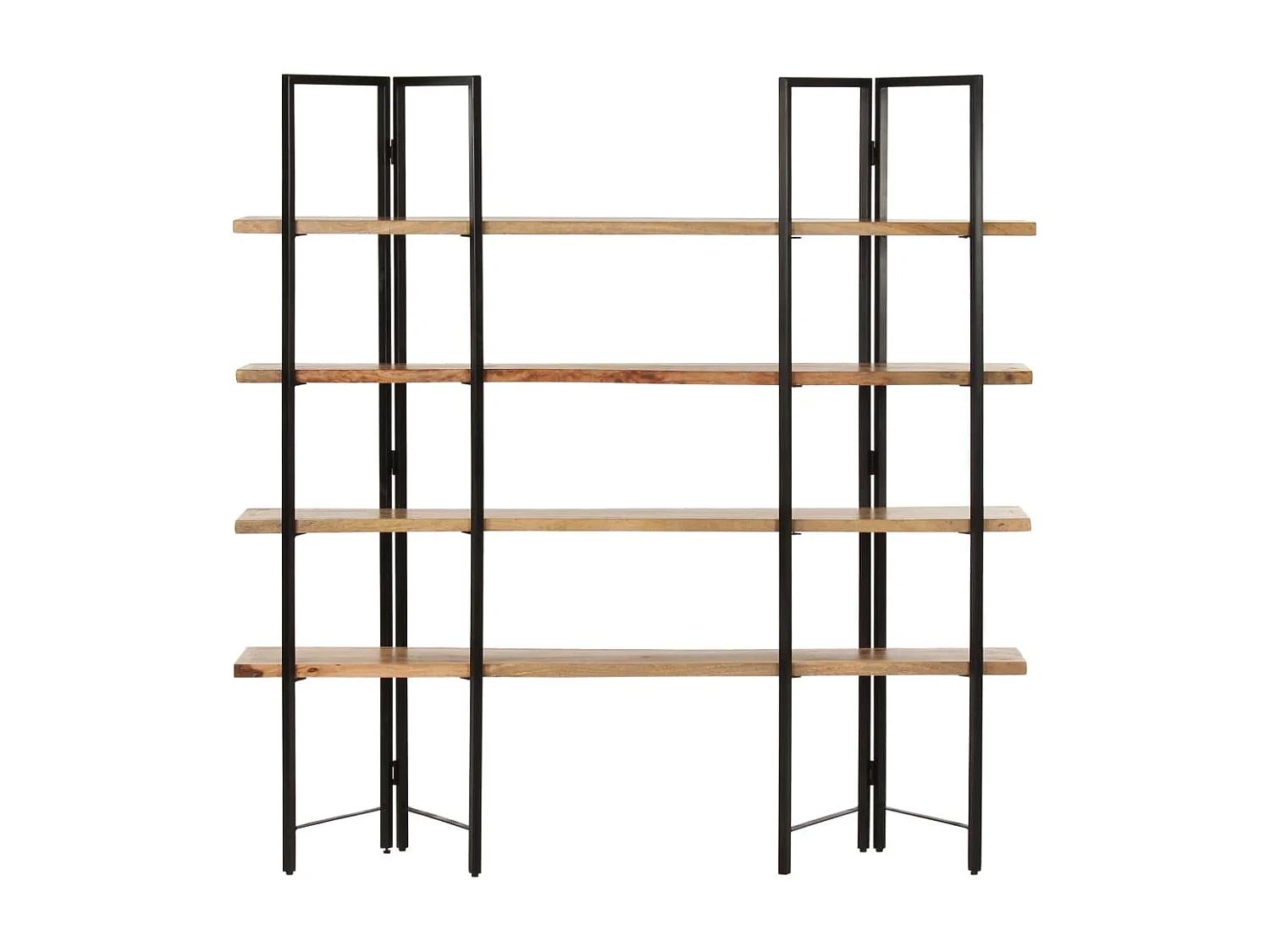 Umdir  Bibliothèque à 4 niveaux 160x35x160 cm Bois de manguier massif