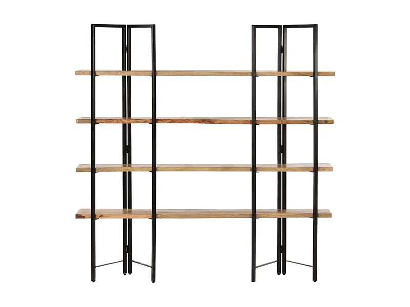 Umdir  Bibliothèque à 4 niveaux 160x35x160 cm Bois de manguier massif