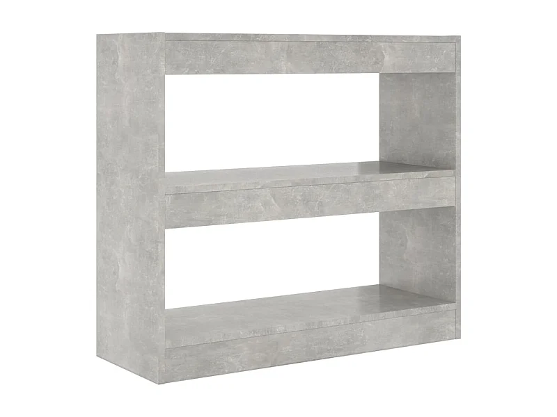 Sutter Creek  Bibliothèque/Séparateur de pièce Gris béton 80x30x72 cm