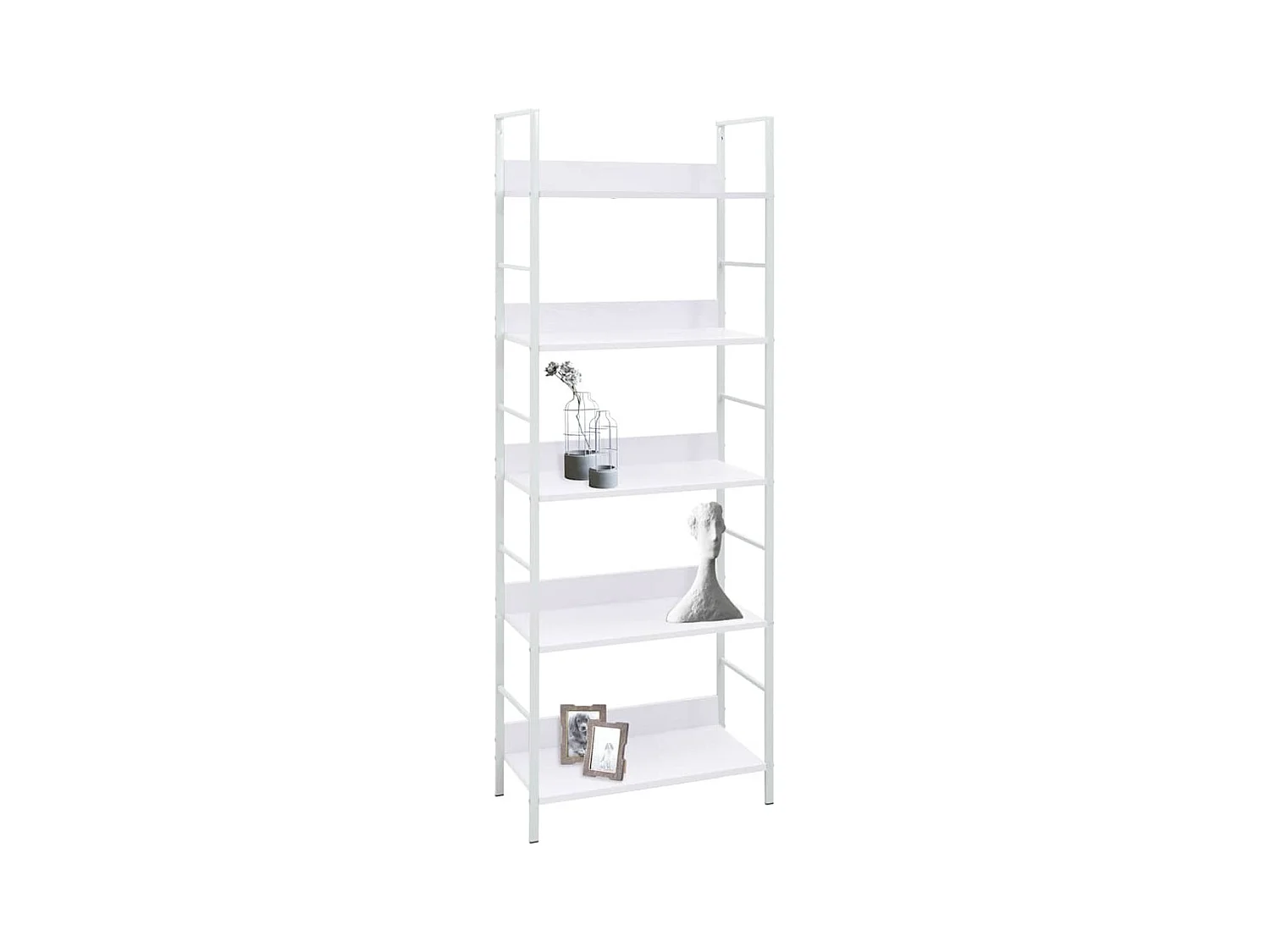 Uggeløse  Bibliothèque à 5 niveaux noir 60x27,6x158,5cm bois d'ingénierie