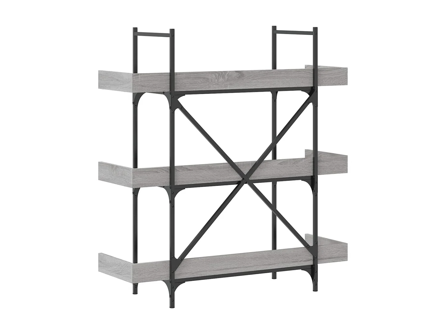 Vero Beach  Librería de 3 estantes madera gris Sonoma 100x33x108,5 cm