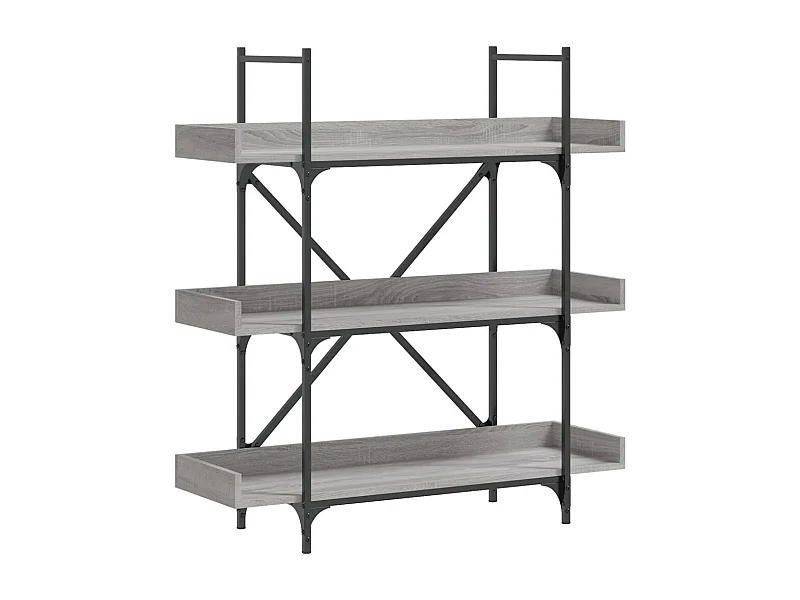 Vero Beach  Librería de 3 estantes madera gris Sonoma 100x33x108,5 cm