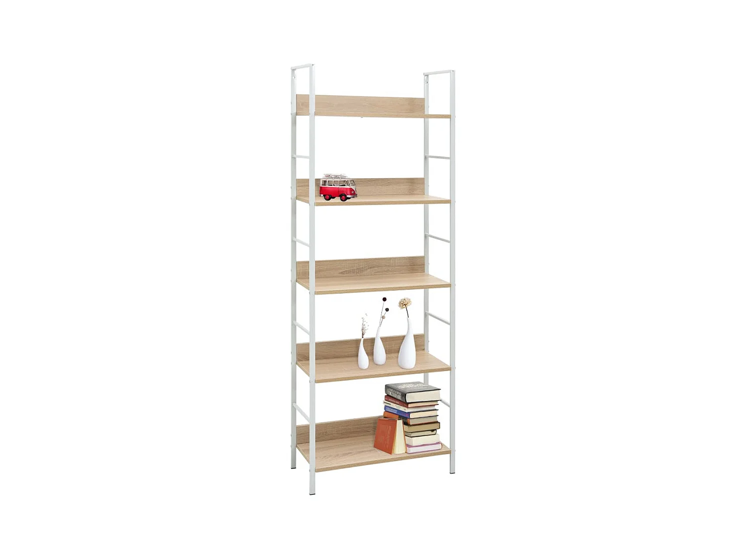 Uggeløse  Estantería de 5 niveles madera ingeniería roble 60x27,6x158,5cm