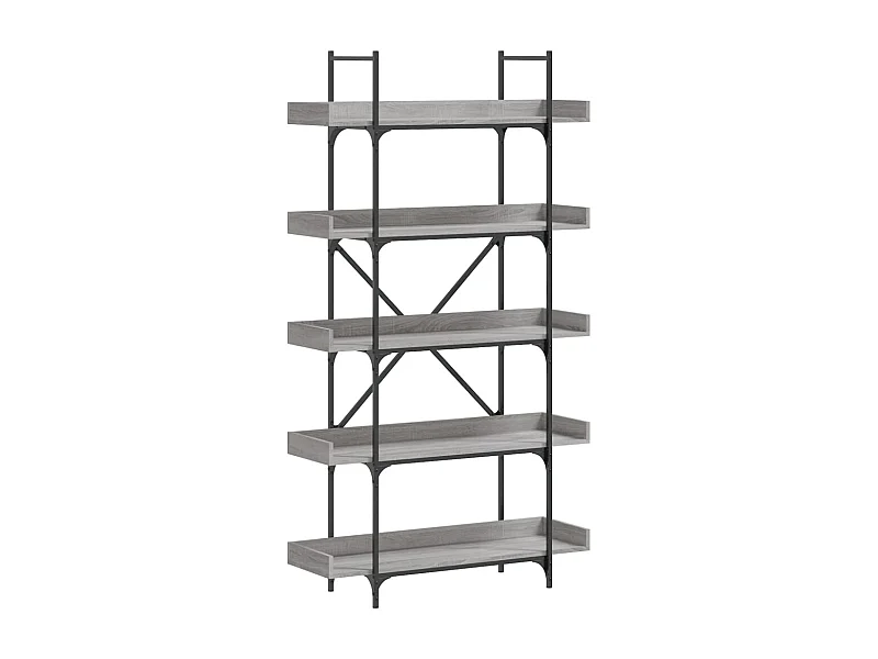Vero Beach  Boekenkast 5-laags 100x33x180,5 cm bewerkt hout grijs sonoma