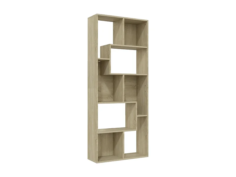 Burtonsville  Boekenkast 67x24x161 cm bewerkt hout sonoma eikenkleurig