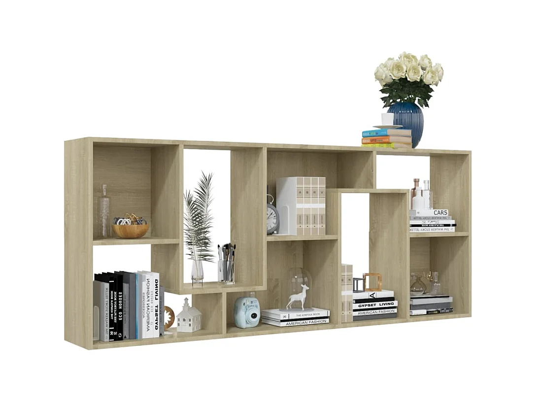 Burtonsville  Boekenkast 67x24x161 cm bewerkt hout sonoma eikenkleurig