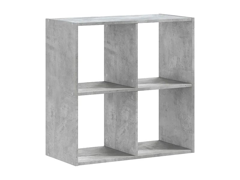 Digna  Bibliothèque gris béton 68,5x32x68,5 cm bois d'ingénierie