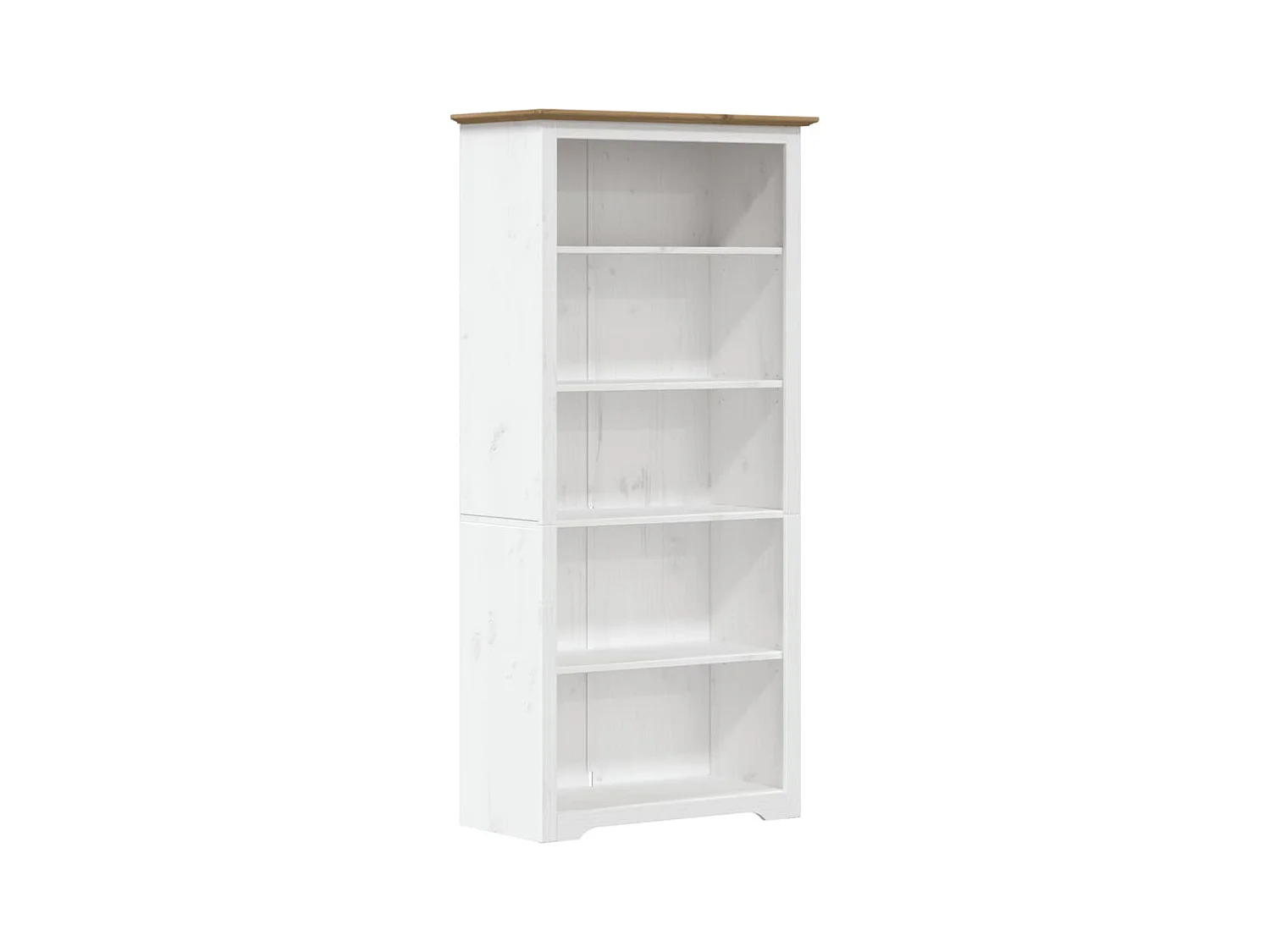 Hydesville  Bibliothèque BODO marron 82x40x173 cm bois pin massif 5 niveaux