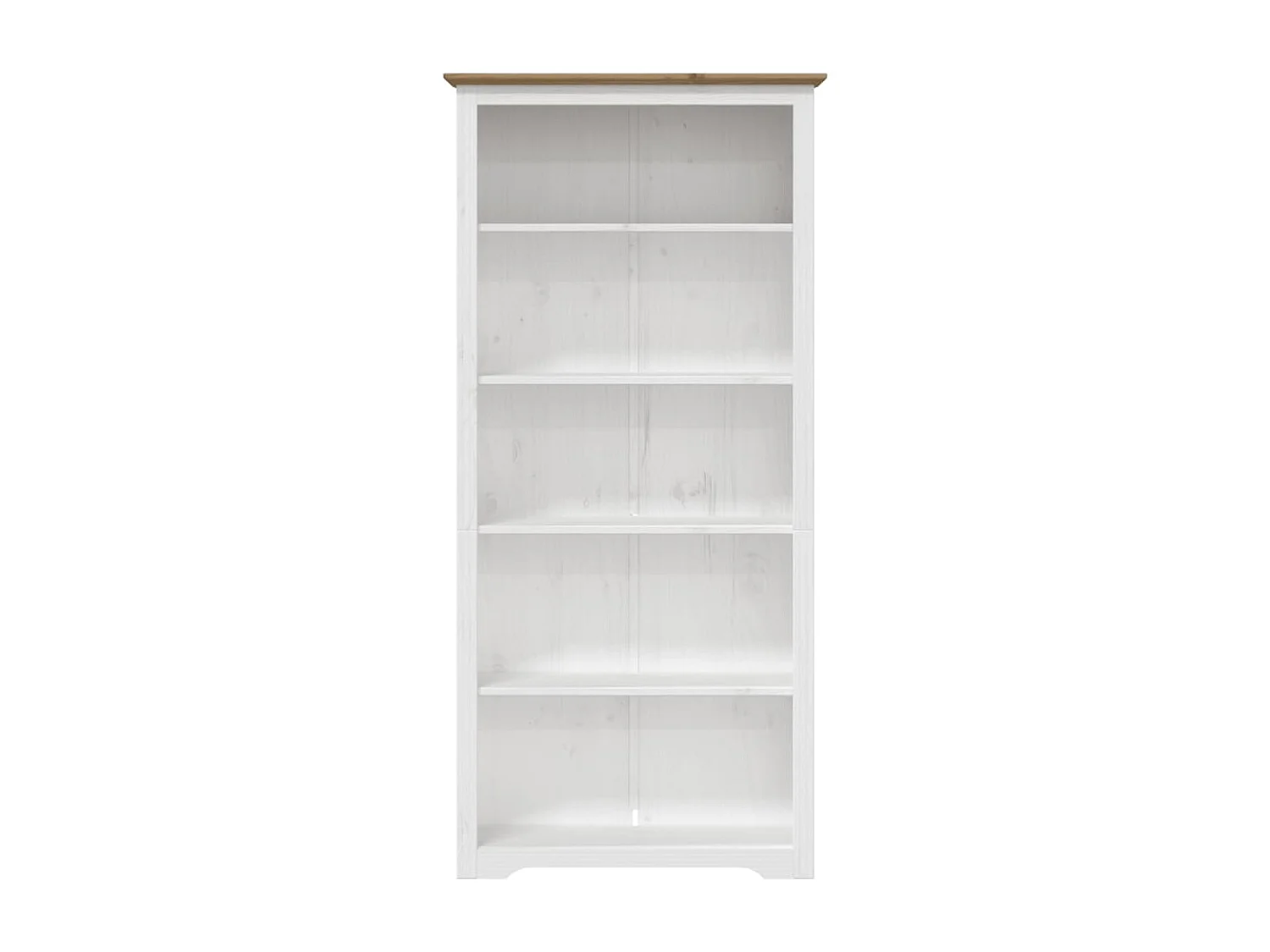 Hydesville  Bibliothèque BODO marron 82x40x173 cm bois pin massif 5 niveaux
