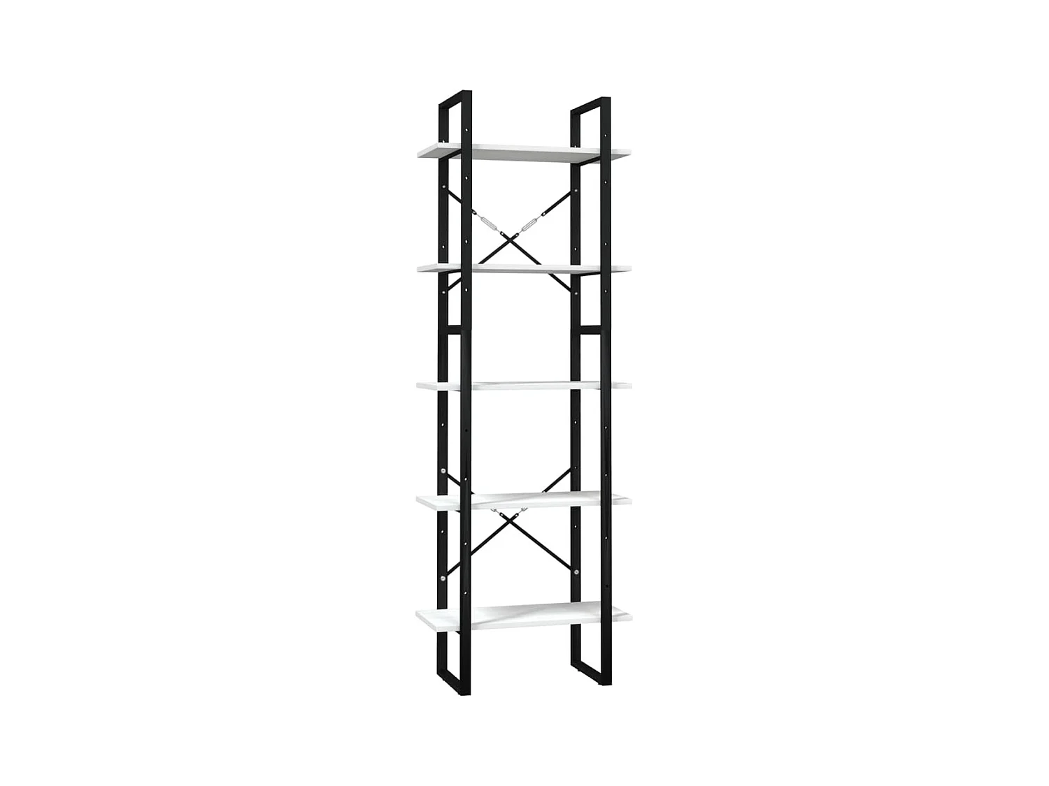Aubagne  Boekenkast met 5 schappen 60x30x175 cm massief grenenhout wit