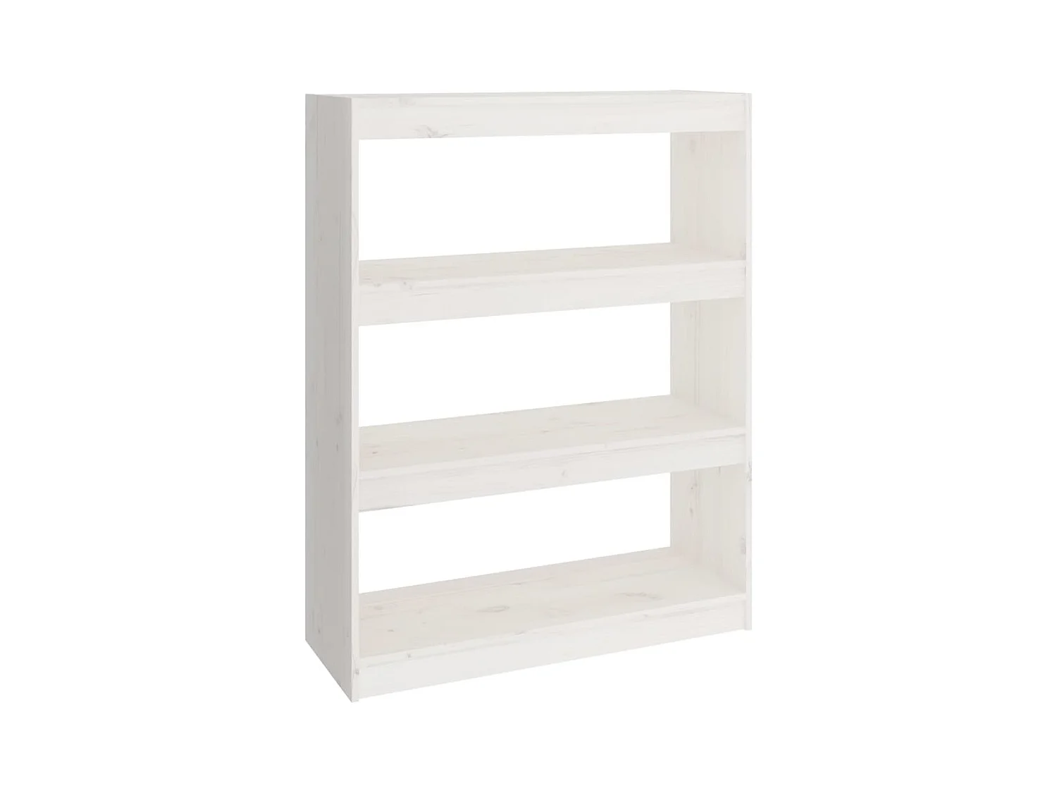 Aruna  Bibliothèque/Séparateur de pièce Blanc 80x30x103,5cm Pin massif