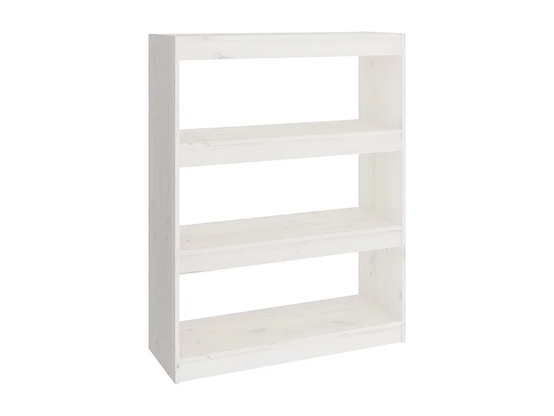 Aruna  Bibliothèque/Séparateur de pièce Blanc 80x30x103,5cm Pin massif