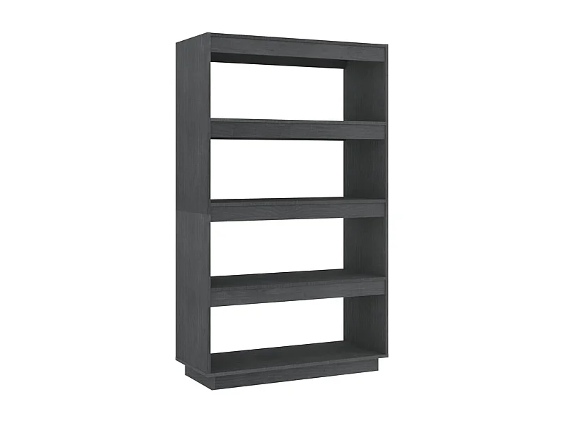 Alisha  Bibliothèque/Séparateur de pièce Gris 80x35x135 cm Pin massif