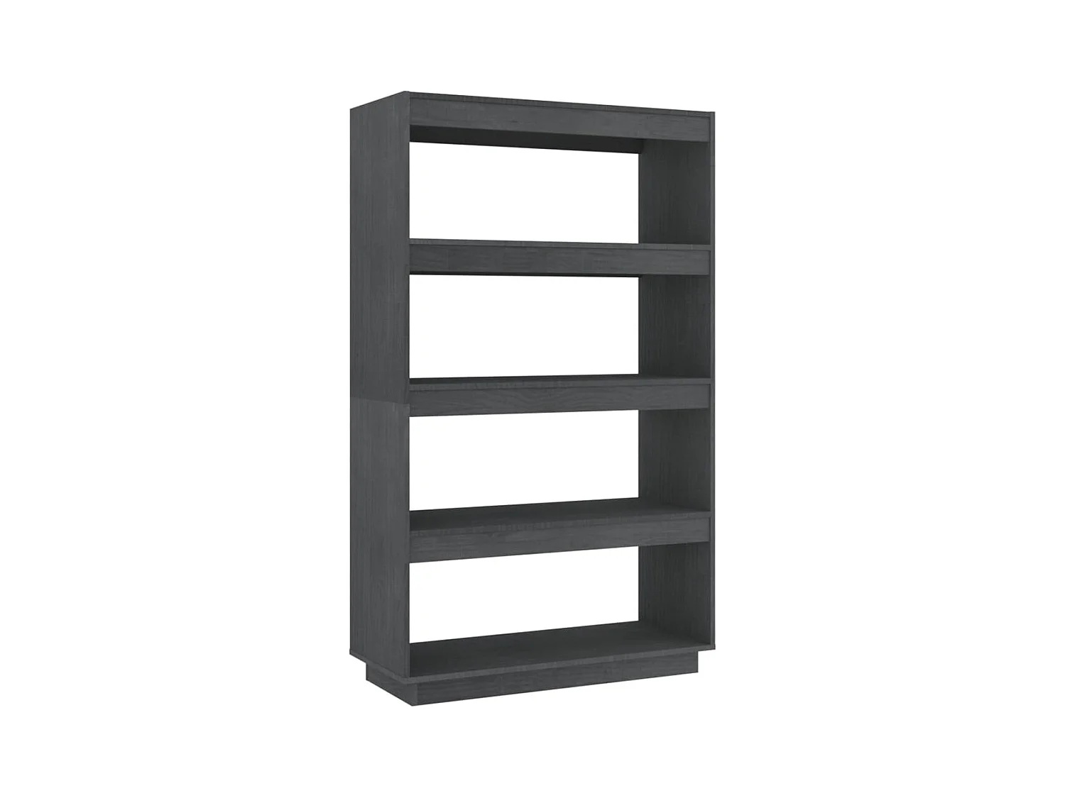 Alisha  Bibliothèque/Séparateur de pièce Gris 80x35x135 cm Pin massif