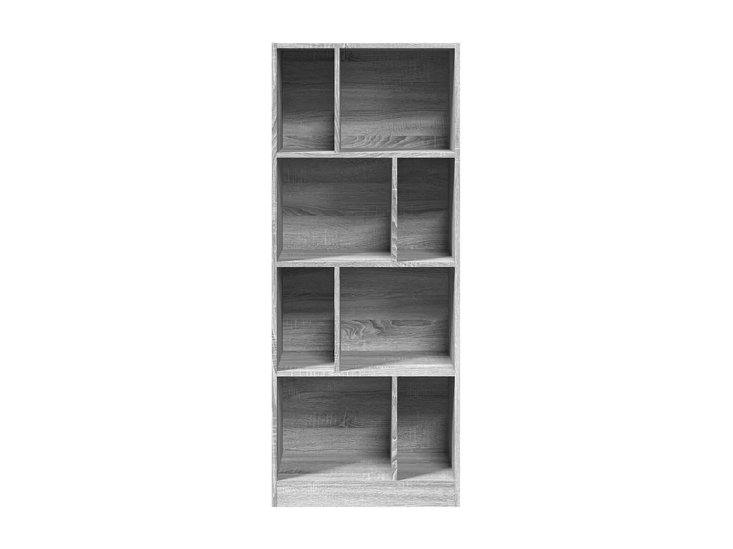York  Bibliothèque sonoma gris 57x28,5x141 cm bois d'ingénierie