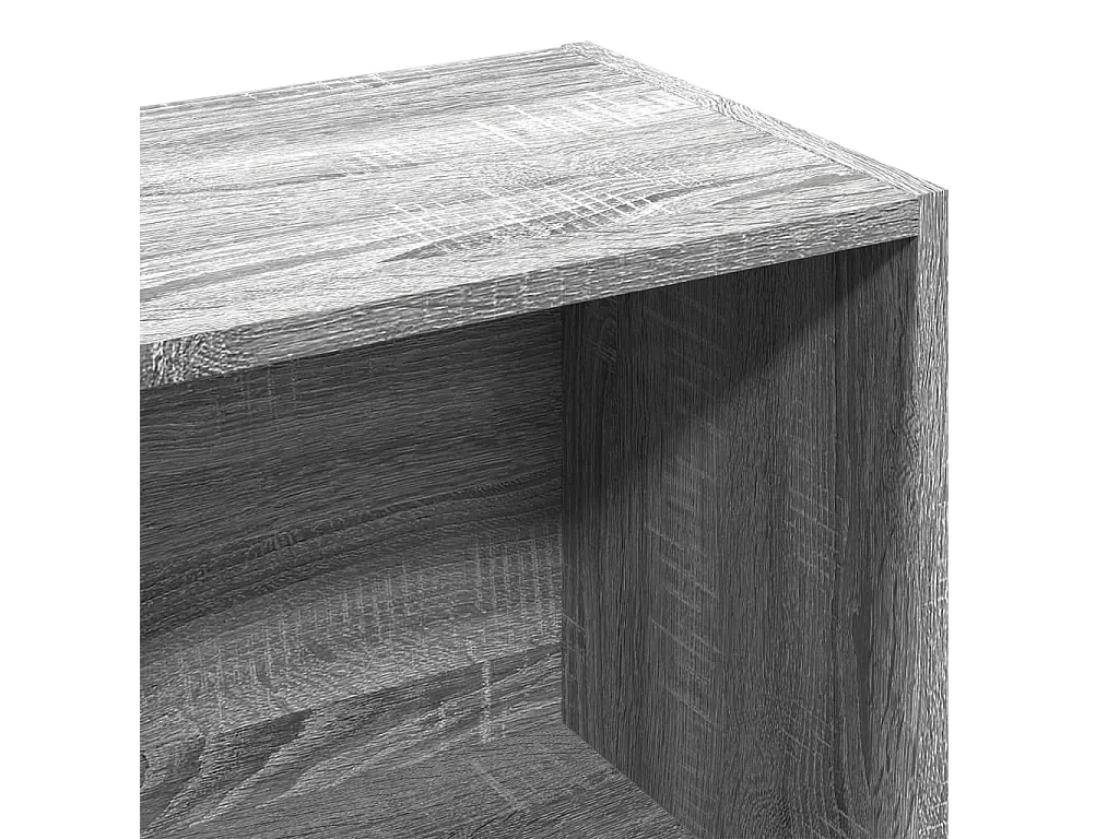 York  Bibliothèque sonoma gris 57x28,5x141 cm bois d'ingénierie