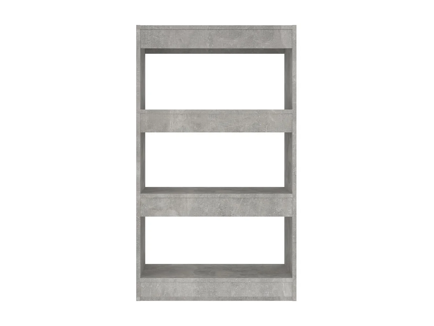 Qarlon  Bibliothèque/séparateur de pièce gris béton bois d'ingénierie