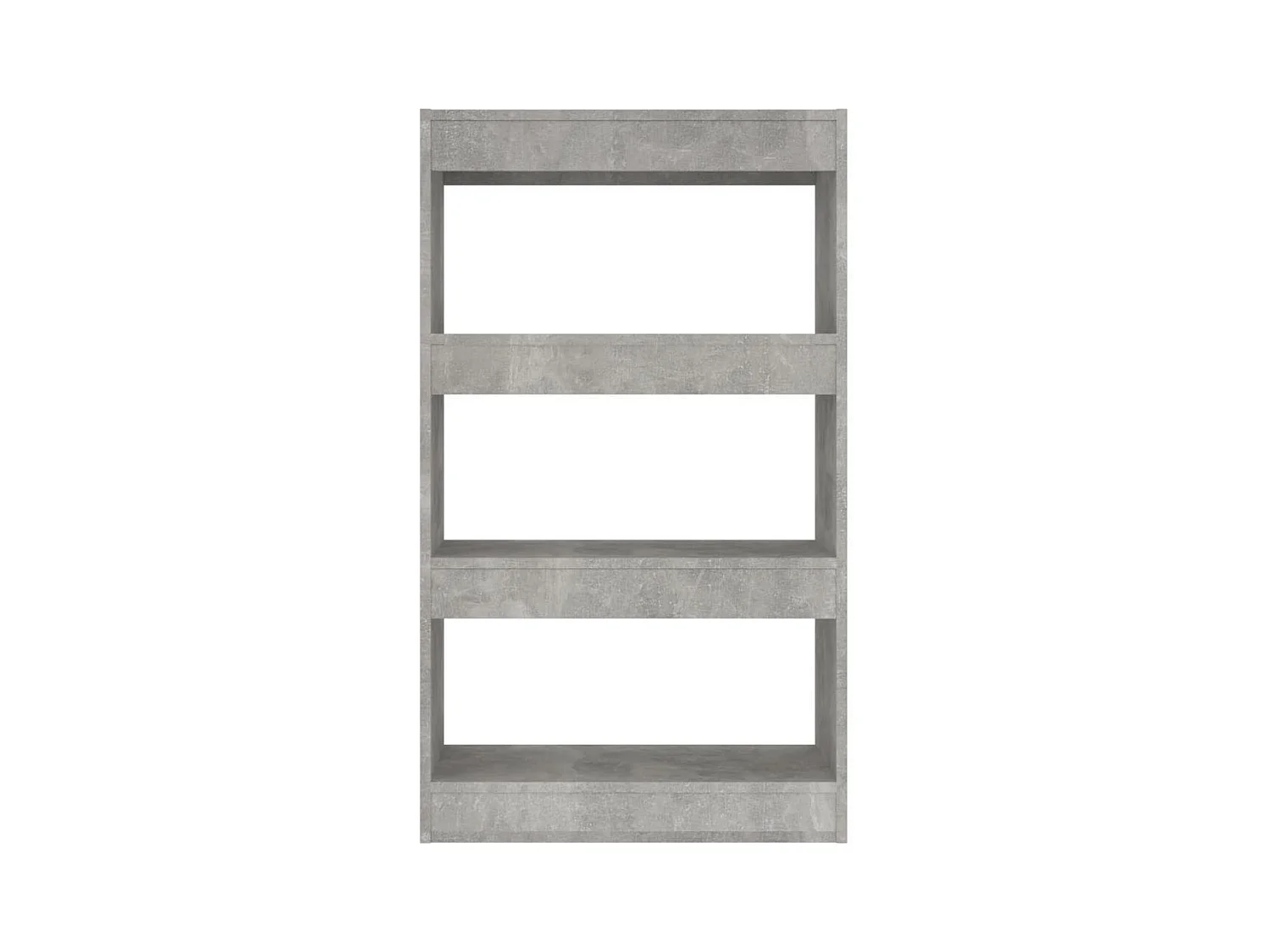 Qarlon  Bibliothèque/séparateur de pièce gris béton bois d'ingénierie