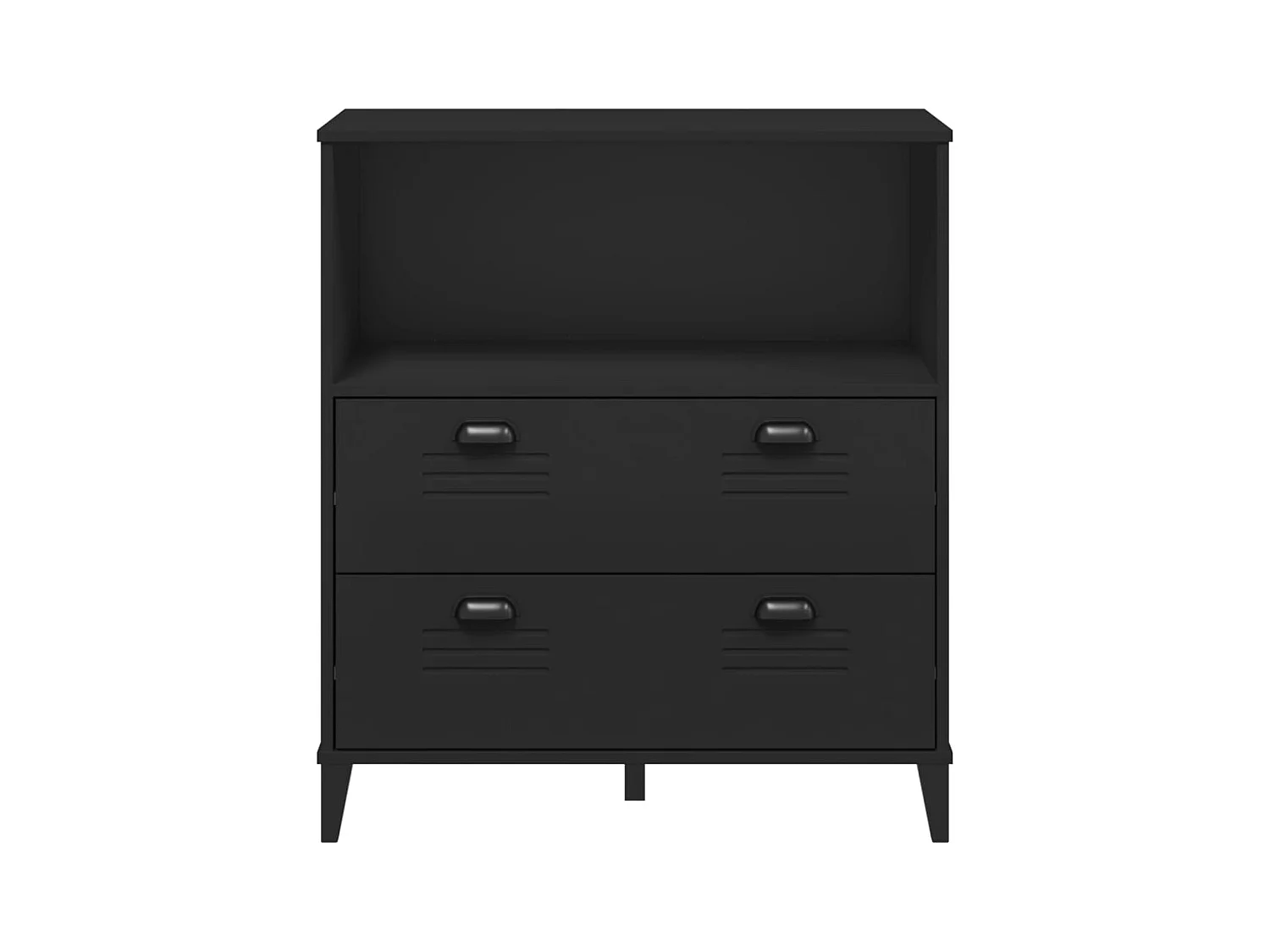 Lene  Bibliothèque VIKEN noir 80x40x90 cm bois d'ingénierie