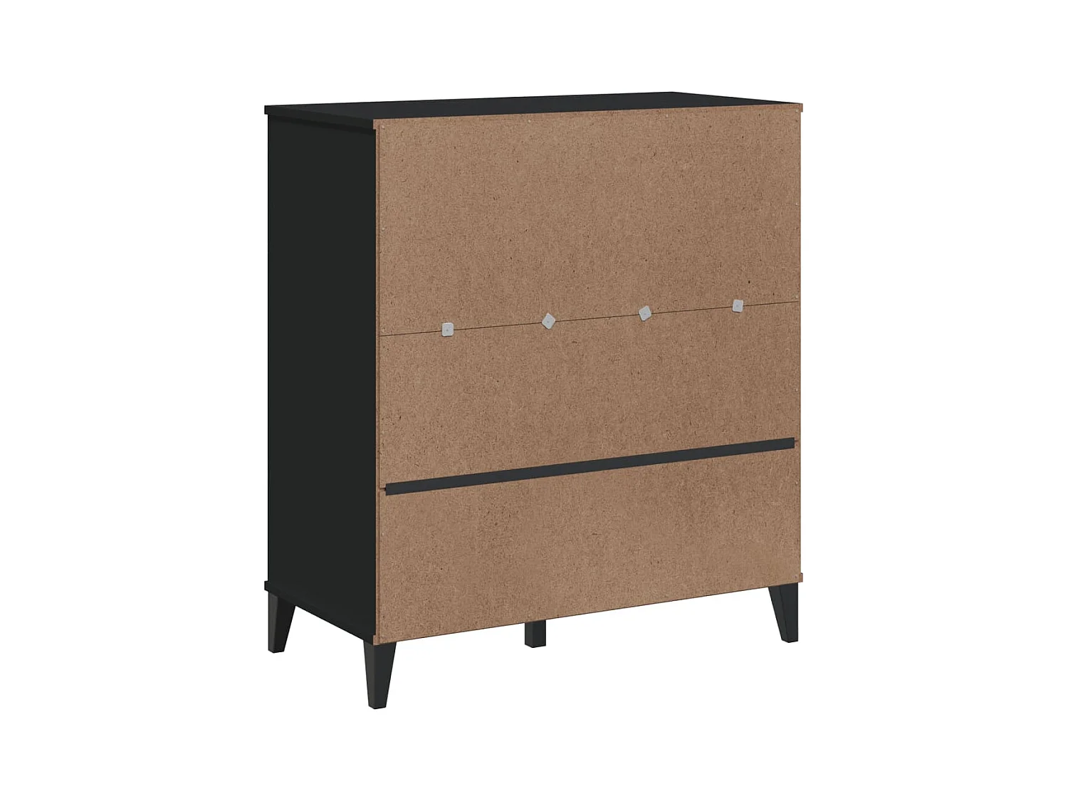 Lene  Bibliothèque VIKEN noir 80x40x90 cm bois d'ingénierie