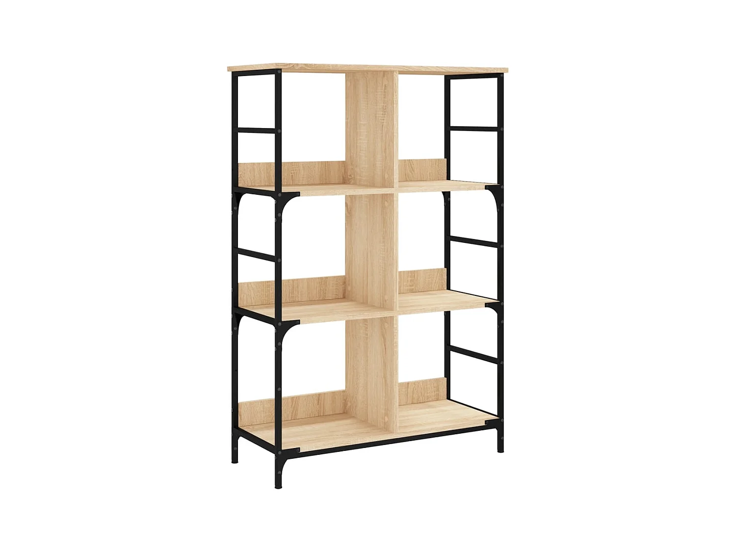 Keith  Bibliothèque chêne sonoma 78,5x33x117,5 cm bois d'ingénierie