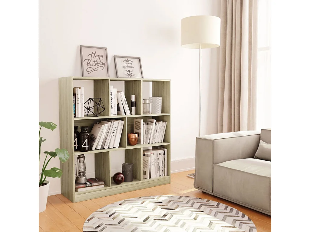 Avenra  Bibliothèque Chêne sonoma 97,5x29,5x100 cm Bois d'ingénierie