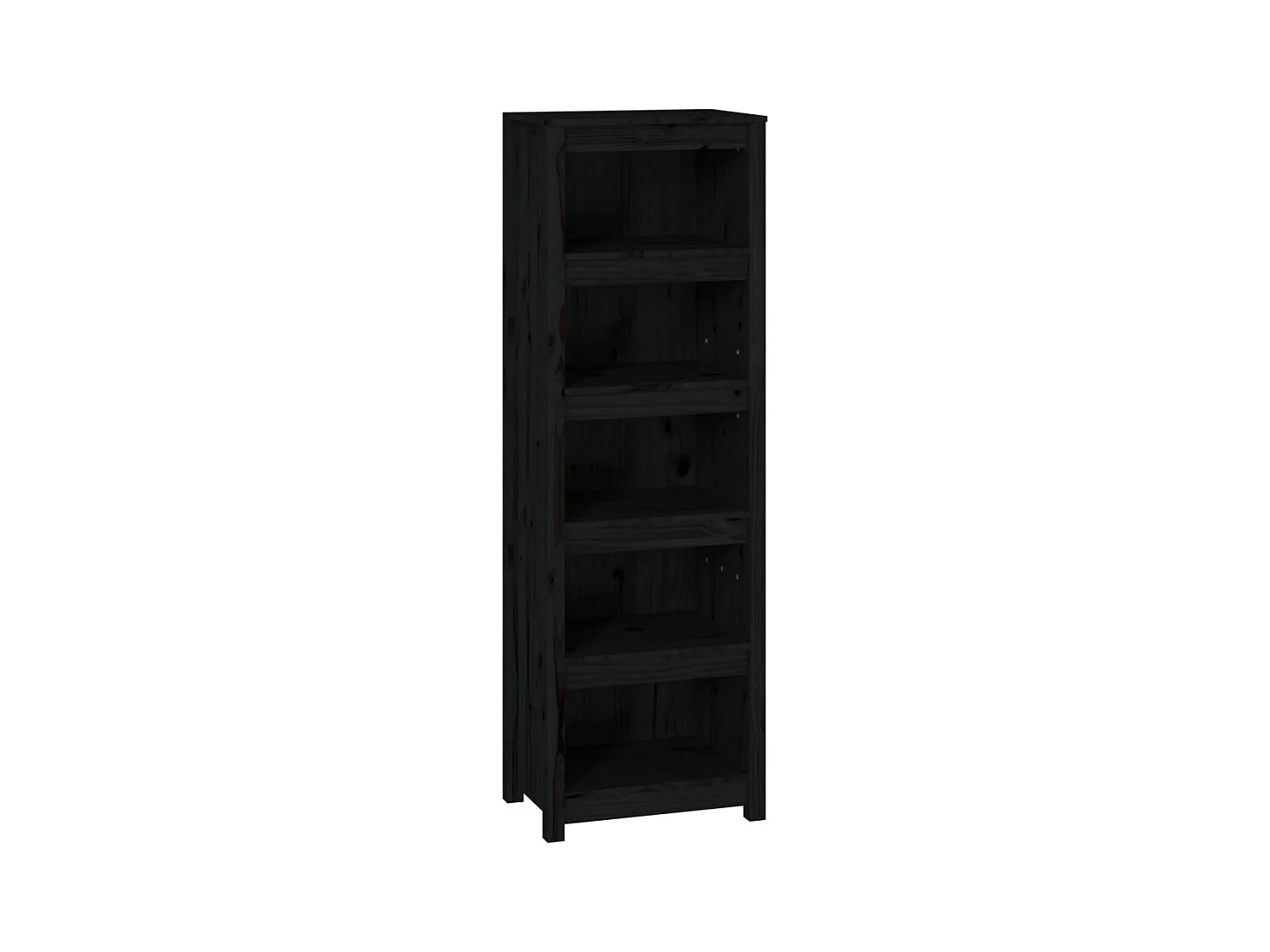 Laurens  Bibliothèque Noir 50x35x154 cm Bois de pin massif