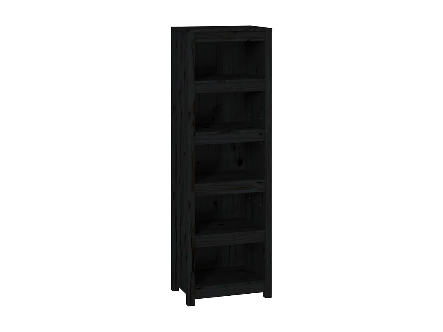 Laurens  Bibliothèque Noir 50x35x154 cm Bois de pin massif