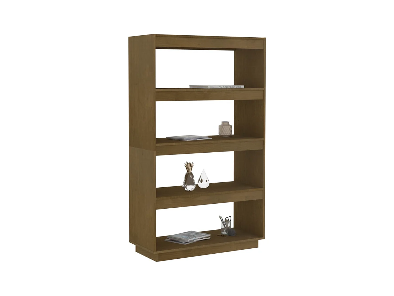 Alisha  Bibliothèque/Séparateur de pièce Marron miel 80x35x135 cm Pin