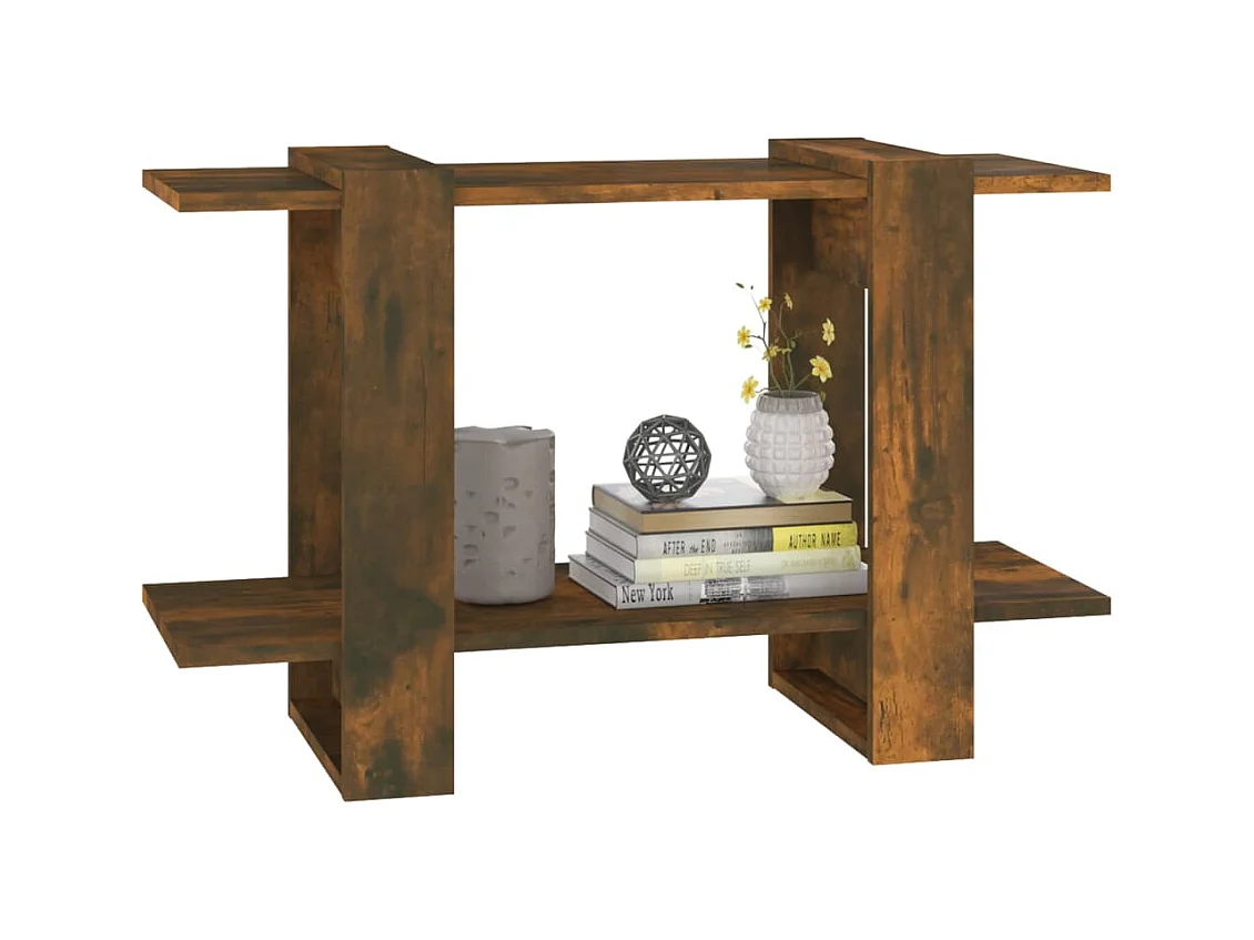 Wylorn  Bibliothèque/Séparateur de pièce Chêne fumé 80x30x51 cm