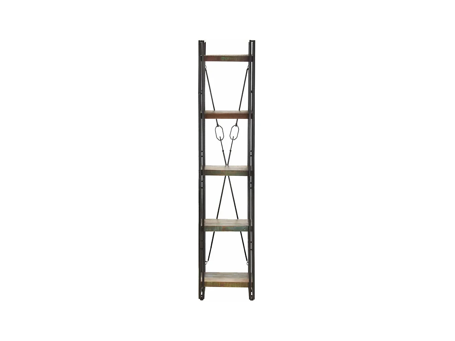 Yoan  Bibliothèque 5 niveaux 40x30x180 cm Bois de récupération massif