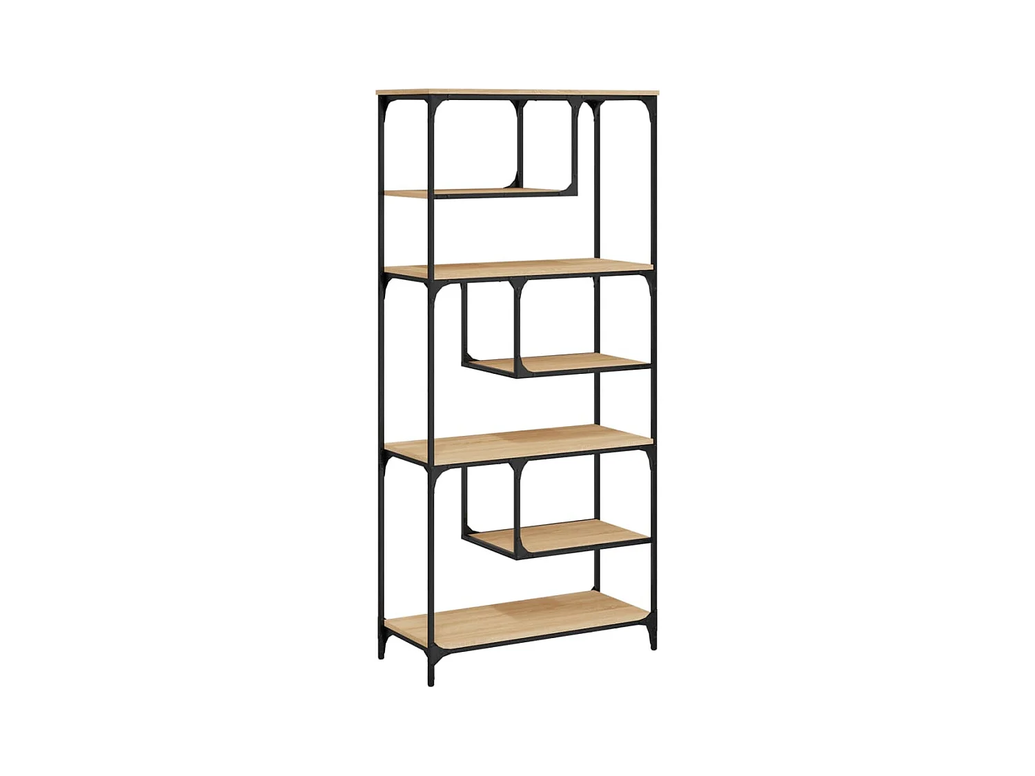 Pelin  Estantería madera de ingeniería roble Sonoma 81x36x176 cm